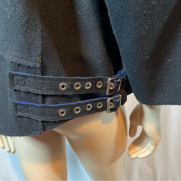 NWOT Diesel Moto Jacket in Black Wool with blue lining - Picture 11 of 16